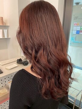 アコロン 武蔵小杉(acoron.) 大人華やかレッドブラウン × ゆるふわロング×武蔵小杉