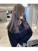 ワンホンレイヤー/ミルクティーブロンド/ダークブルー/梅田