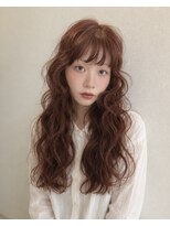 ブレスシイ 大阪梅田(brace SII)&nbsp;デザインパーマ＋オレンジカラー＋カット