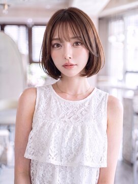 イルハバナ 渋谷(ill HAVANA) 内巻きボブ*レイヤーカット*シアーバング*ベージュブラウン