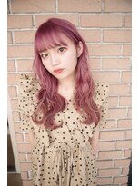 サロンドミルク 原宿(salon de MiLK)&nbsp;【salon de MiLK 原宿】耳かけセミロング×ピンクラベンダー