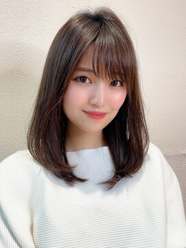 アフロート ディル(AFLOAT D'L) 小顔カットオリーブカラーハイライトカラーセミウェットウェーブ