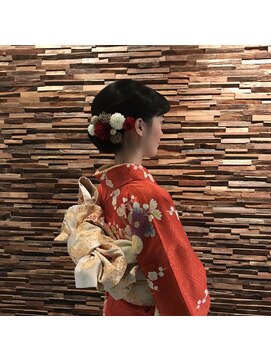 フラココ 神楽坂(hurakoko kagurazaka) 着物ヘア、古典振袖スタイル