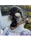 ☆卒業式ヘア、袴ヘア、ヘアセット、タイトヘア、金箔☆