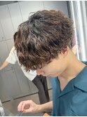 メンズマッシュ波巻きスパイラルパーマツイストスパイラルパーマ