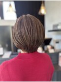 柔らかい印象のショートボブ