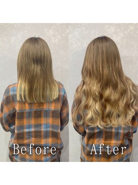 ARビューティー ギンザ(AR Beauty Ginza) アッシュベージュ×ブロンド#シールエクステ#大人ガーリー#銀座