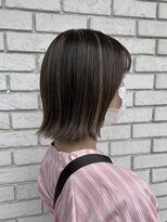 オーガニックエコ 川越(organic+eco)&nbsp;30代40代大人かっこいいグレージュハイライト×ボブ