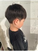 キッズカットナチュラルツーブロック韓国マッシュブルーブラック