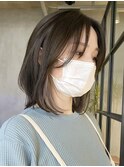 天神大名今泉ブリーチカラーインナーカラーイヤリングカラーボブ