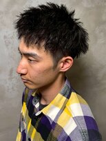 ディスイズバーバーサード(THIS IS BARBER 3rd)&nbsp;ツイスパ 刈り上げショート マッシュヘア メンズパーマ