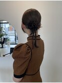 ねじねじタイトな参列ヘア