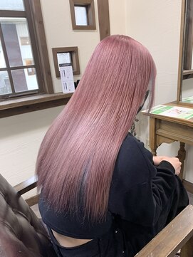 ガルボ ヘアー(garbo hair) ブリーチ 10代 20代 ハイトーン ミルクティーピンク インナー