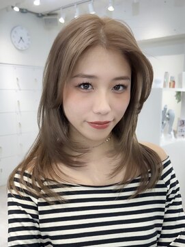 オニキス(ONYX) A40 韓国ヘアーレイヤーカットダブルカラーベージュカラー