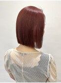 ぱつっとボブ/オレンジピンク/Wカラー【ミナ】