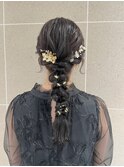 あみおろしヘアアレンジ