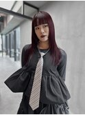 ボルドーカラーレイヤーカット
