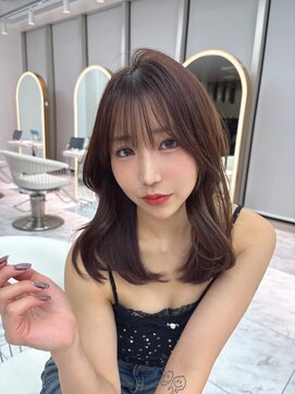 ロンドルピナス 小倉(Lond Lupinus) ミディアムヘア暗めカラー/デザインカラー/フェイスフレーミング