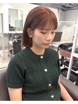 キートス(Kiitos) ★20代30代40代ボブ大人可愛い美人オレンジブラウン梅田大阪