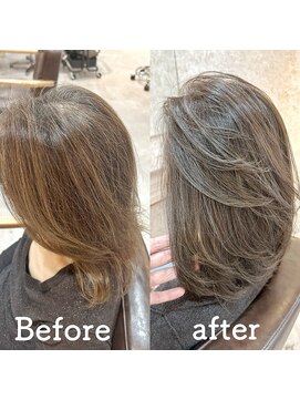 ファン 竹ノ塚店(F.U.N) 白髪ぼかし(レイヤースタイル)白髪キレイにマイナス10歳