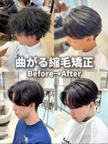 ケンジ 平塚ラスカ店(KENJE) メンズ縮毛矯正/曲がる縮毛矯正/センターパート/平塚美容室