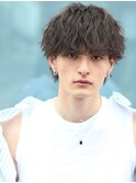 無造作波巻きルーズマッシュ