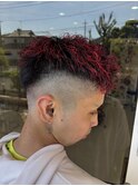 【サーフカール赤メッシュカラー】
