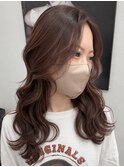 巻いても可愛い触覚×レイヤーカット×チェリーブラウンカラー