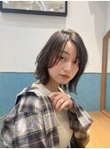 くびれレイヤー/オリーブベージュ/顔周り/シースルー/立川