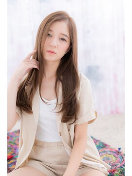 ヘアアンドビューティー ミック(Hair & Beauty miq) 縦ライン強調で小顔見せ！サラツヤ高見えストレートロング
