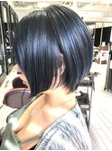 ショートボブ×ネイビーブルー【twenty】