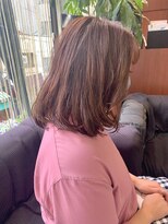 クオリス 上板橋店(QUALIS) ピンクベージュ★ワンカールボブ/ロブヘアー/肩ライン