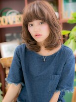 カバーヘア ブリス 川口(COVER HAIR bliss)&nbsp;くせ毛風暖色系カラーレイヤーミデイアムc4川口20代30代40代