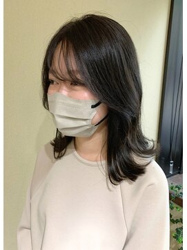 ゼン(Zen.) 大人可愛い/オリーブグレージュ/サイドバング/Zen.手塚