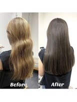 アンク(ank)&nbsp;大人可愛い20代30代40代/韓国ヘア/暗めグレージュ/艶カラー