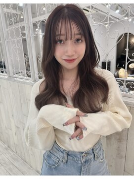 リコバイアフロート(riko by afloat) 顔まわりカット/レイヤーカット/レイヤーロング/ピンクブラウン