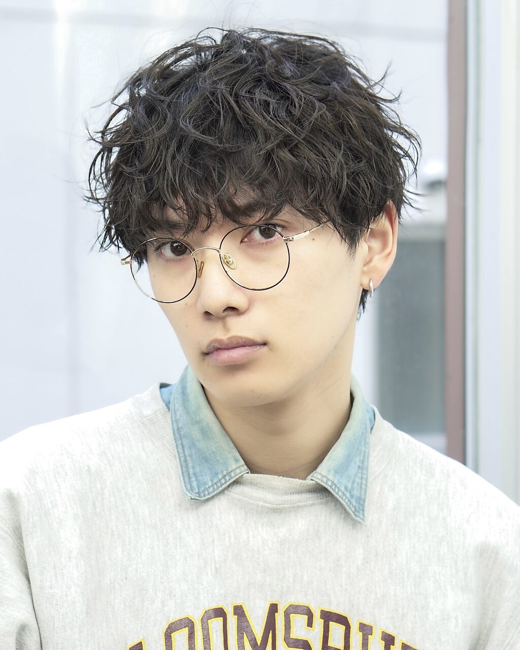 波巻きパーマメンズツイストスパイラルパーマツーブロック：L202470222