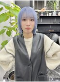 韓国風《ペールブルー》ハイトーン/ケアブリーチ/ダブルカラー