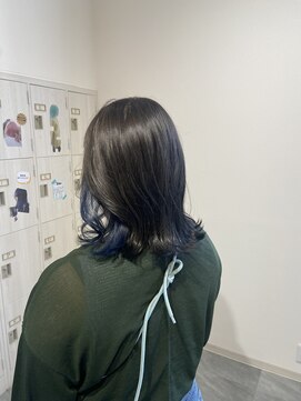 パプスドコワフュール 甲子園口店(Pap's de coiffeur) インナーネイビー×グレージュ