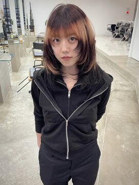エートル 西金沢(etre) 10代20代韓国ブリーチハイトーンデザインカラーレイヤーカット