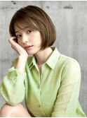 「ナチュラル艶ボブ × 韓国レイヤー」
