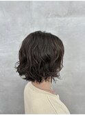 外はねボブパーマ