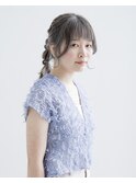 #ヘアアレンジ #ぽこぽこアレンジ #ブルーベリーカラー