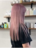 くびれヘア/アプリコットオレンジ/夏のヘアアレンジ/横浜