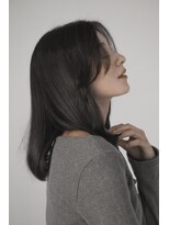 アンダーバーホワイト 鳳店(_WHITE)&nbsp;セミロング×グレージュ