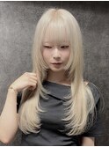 ハイトーンカラー/レイヤーカット/シャギーカット