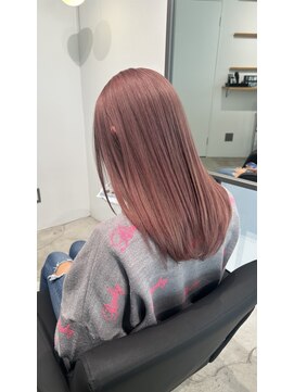 ブリーチ1回！ピンクブラウン