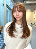 サンバレー(SUNVALLEY)&nbsp;柔らかベージュロングハイレイヤーバングカット