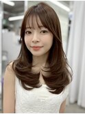 ブリーチなしダブルカラー透明感艶感ベージュ