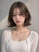 ユーフォリア 渋谷グランデ(Euphoria SHIBUYA GRANDE)&nbsp;ボブレイヤー韓国ヘア顔周りレイヤーべージュカラー前髪